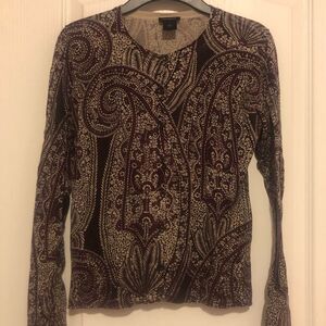 ANN Taylor Paisley Cardigan Size S